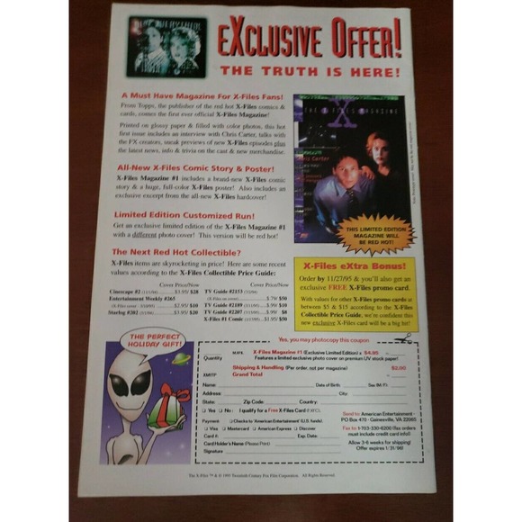 X-Files Vol.1 #10 Feelings, X Files, Topps Comics 1995 - Picture 2 of 3